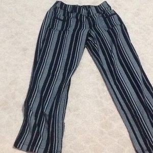 Black and White Striped Pants